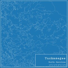 Blueprint US city map of Tuckasegee, North Carolina.