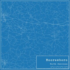 Blueprint US city map of Mooresboro, North Carolina.