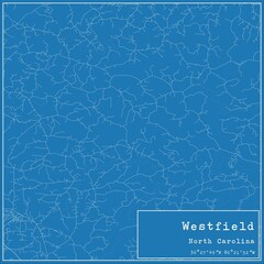 Blueprint US city map of Westfield, North Carolina.