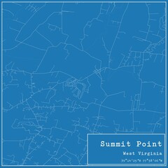 Blueprint US city map of Summit Point, West Virginia.