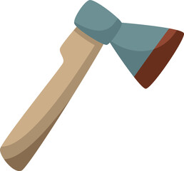 Vector hand drawn cartoon illustration of axe