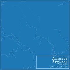 Blueprint US city map of Augusta Springs, Virginia.