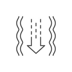Peristalsis process line outline icon