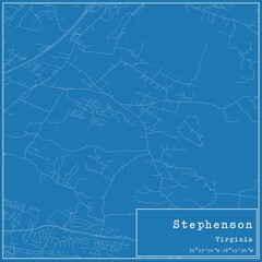 Blueprint US city map of Stephenson, Virginia.