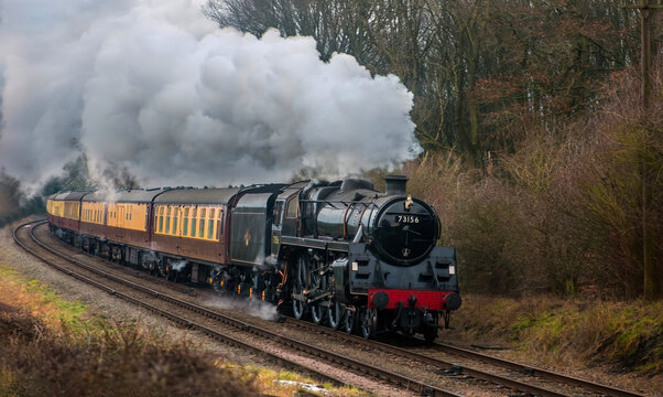 73156 Steam locomotive on the Great Western Railway 