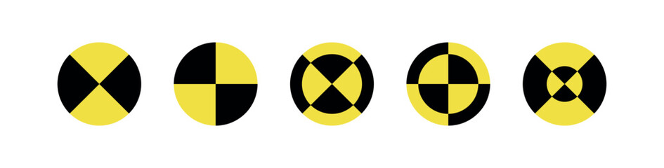 Crash test sign on white background © selim