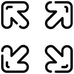 fullscreen outline vector icon