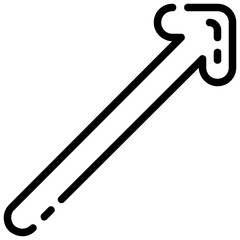 right up outline vector icon