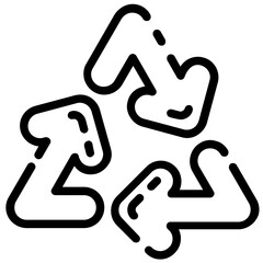 recycle outline vector icon