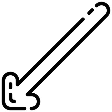recommend clip art: left down outline vector icon