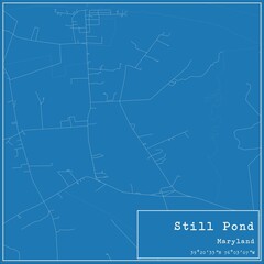Blueprint US city map of Still Pond, Maryland.