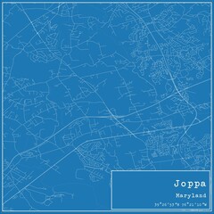 Obraz premium Blueprint US city map of Joppa, Maryland.