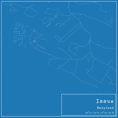Blueprint US city map of Issue, Maryland.