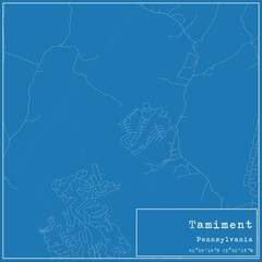 Blueprint US city map of Tamiment, Pennsylvania.