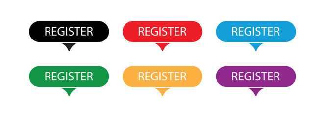 REGISTER buttons on white background
