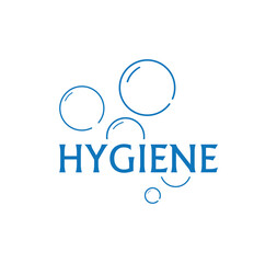 hygiene sign on white background
