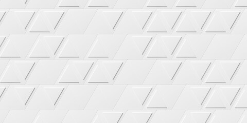 Random shifted offset white triangle grid geometrical background wallpaper banner pattern flat lay top view from above