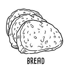 Bread. vector hand drawn illustration