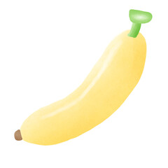 yellow banana isolated on white