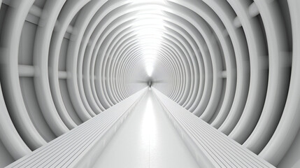 Naklejka premium a bright white tunnel of heaven with fast perspective