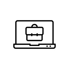 remote work outline vector icon isolated on white. remote work stock vector icon for web, mobile app and ui design