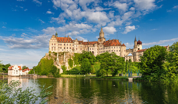 Schloss Sigmaringen, auch Hohenzollernschloss, in der baden-w&uuml;rttembergischen Stadt Sigmaringen; Deutschland