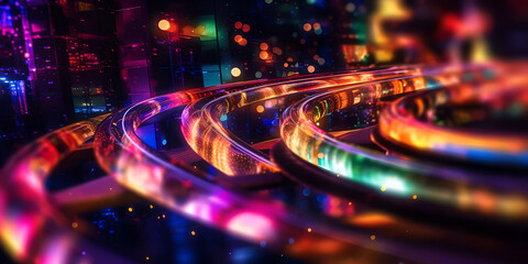 Abstract colourful lights Generative AI