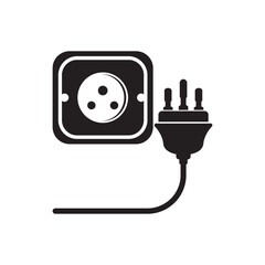 Electric plug icon logo illustration design template.
