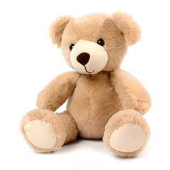 Obraz premium one stuffed animal toy isolated on white background Generative AI