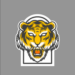 tiger head vector illustration