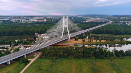 Panorama Wrocławia, most Rędziński