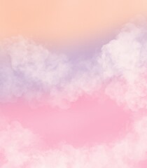 Sky gradient with cloud  like cotton candy background 