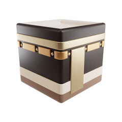 3D Illustration of Kaaba in Islamic Pilgrimage of Hajj