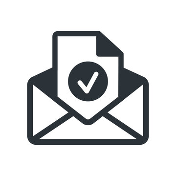 Email envelope icon line illustration. received mail, email or letter. send mail, email or letter