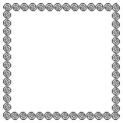 Vector ethnic Ukrainian frame pattern with floral elements
