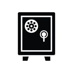 safe box, icon, vector, illustration, design, template, flat, style