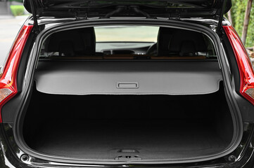 Fototapeta na wymiar Rear view monitor for reversing system Car display and rear view camera parking assistant car navigation.