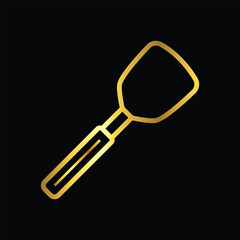 gold spatula, icon, vector, illustration, design, template, flat, style