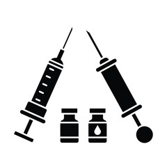 syringe, icon, vector, illustration, design, template, flat, style