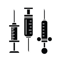 syringe, icon, vector, illustration, design, template, flat, style