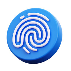 3D Fingerprint User Interface Illustration