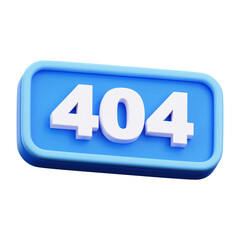 3D 404 Not Found User Interface Illustration