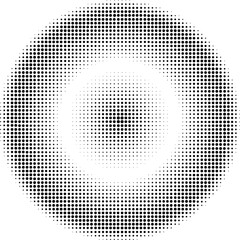 pop art comic style gray circle halftone isolated on white background Vector. Monochrome printing raster. Dotted illustration. Abstract vector halftone background. Dot spray gradation vector