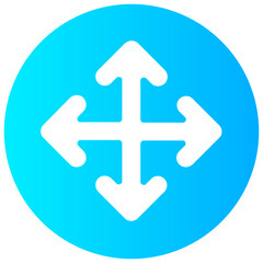 Obraz premium move arrow round vector icon