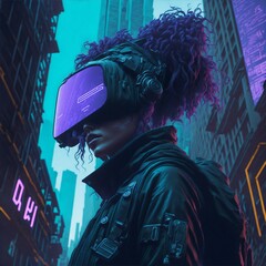 Into the Neon Abyss: Navigating a Dystopian VR Wonderland