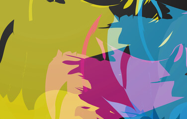 abstract background with flowers