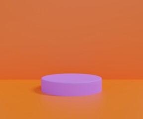 3D rendering circle podium for your product showcase