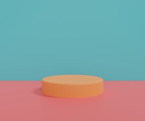 3D rendering circle podium for your product showcase