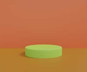 3D rendering circle podium for your product showcase