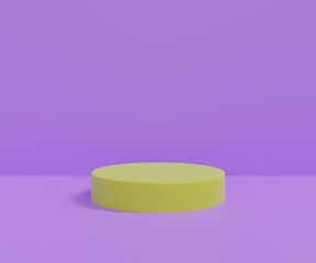 3D rendering circle podium for your product showcase